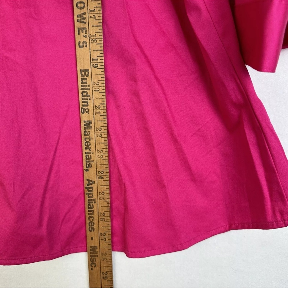Lane Bryant Button Down Shirt Women’s Plus Size 18 Hot Pink 3/4 Sleeve NWT - Picture 8 of 14